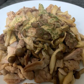 節約！キノコと豚肉の生姜焼き